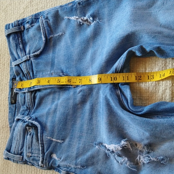 Zara high rise straight crop leg distressed jeans size 4 - Picture 9 of 14